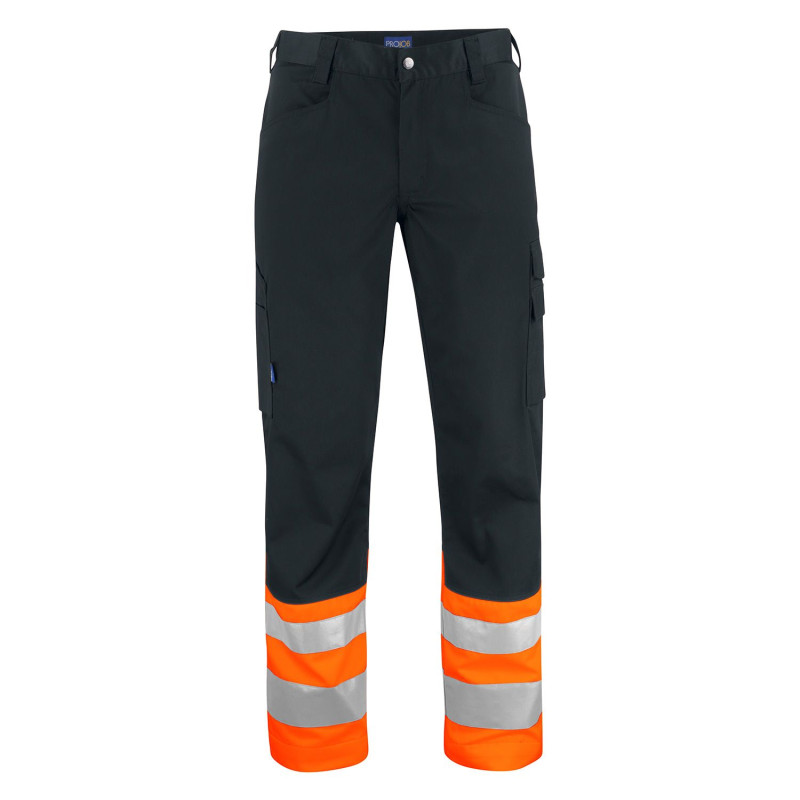 Pantalon haute visibilité orange noir