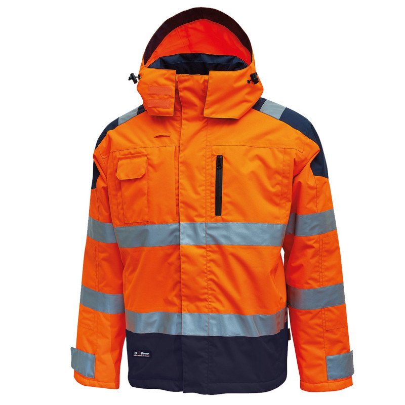 Manteau de pluie imperméable Blaklader Haute Visibilité Classe 3 Orange S