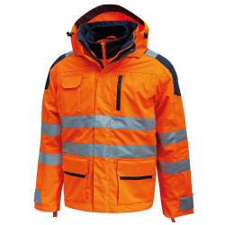 parka orange haute visibilité