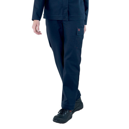 Pantalon Homme bleu de travail avec ceinture reglagble A. Lafont - Pantalons  de travail 