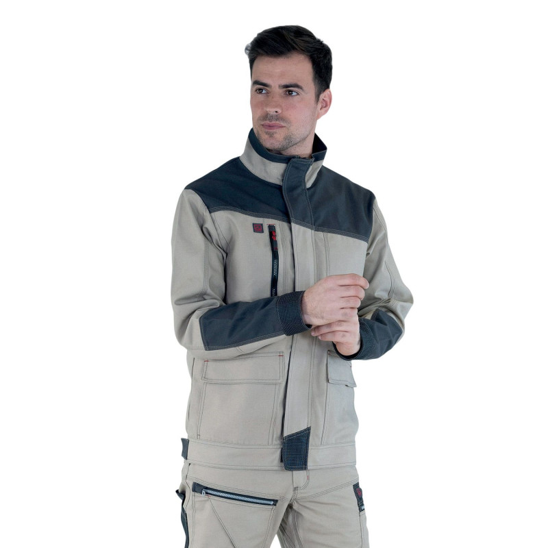 Veste De Travail LMA Céramique Pour Homme - Gris Nuit/noir, 60% Coton 40% Polyester - Tailles M à 4XL (taille Petit)