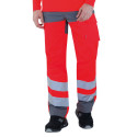 Pantalon haute visibilité rouge