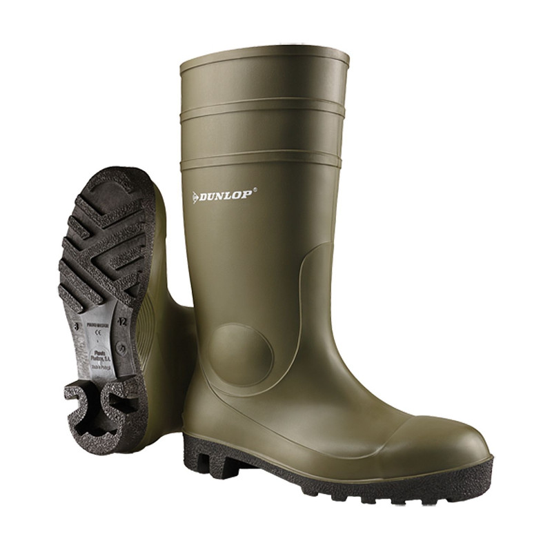 Bottes de sécurité vertes S5 SRA Protomastor Dunlop