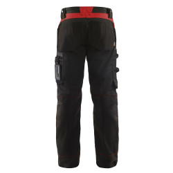 pantalon travail noir rouge