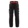 pantalon travail noir rouge