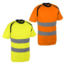 T-shirt bandes fluo personnalisable - T-shirt haute visibilité - Bemyself