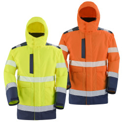 Parka 4 en 1 haute visibilité