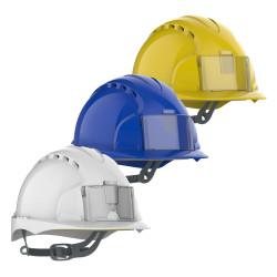 Casque btp porte badge