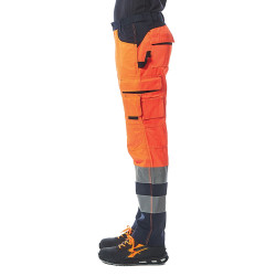 Pantalon haute visibilité orange