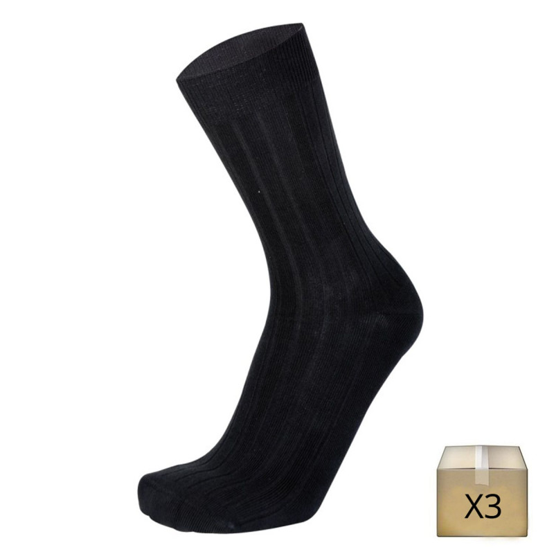 5 Paires de Chaussettes Coton Homme Femme Noire Bleue Grise 39-42 ou 43-46