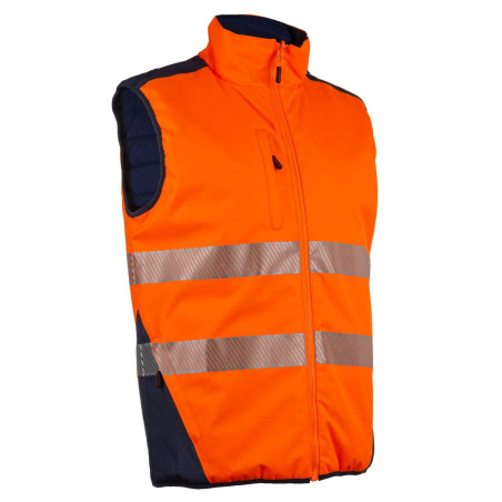 Gilet de sécurité zippé orange /XL