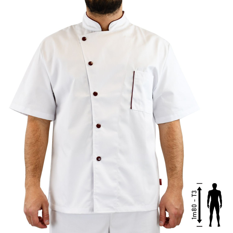 Veste de cuisine col officier coloré Lafont