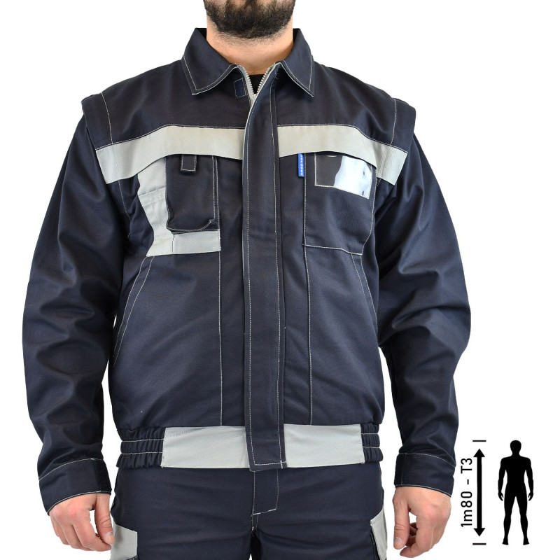 blouson travail manches amovibles