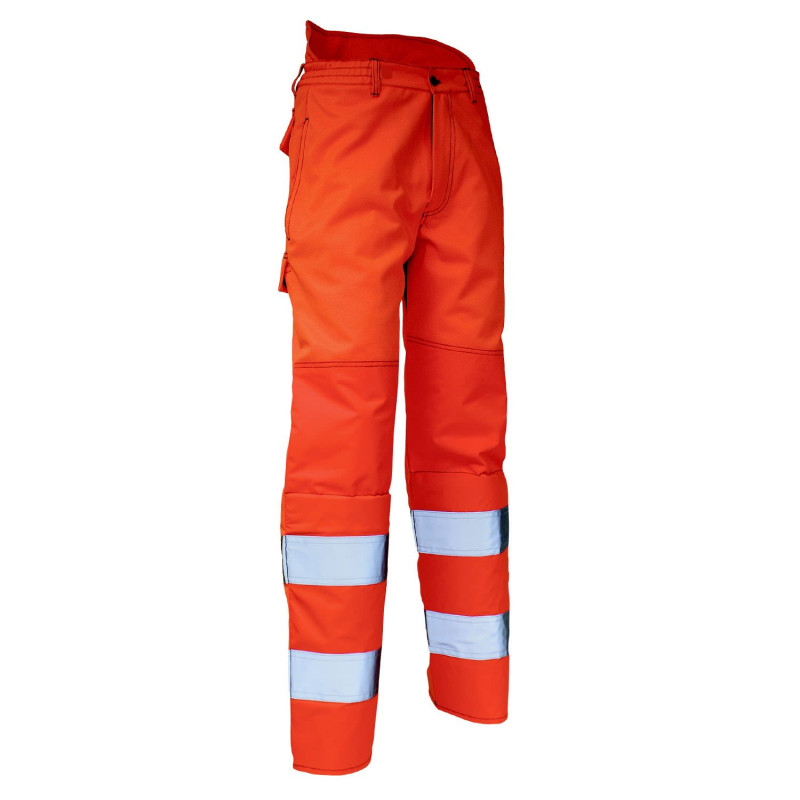 Pantalon débroussaillage fluo