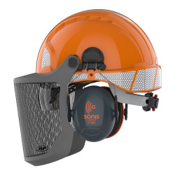 Casque forestier avec visière