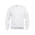 Sweatshirt de travail blanc mixte CLIQUE col rond BASIC ROUNDNECK