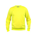 Sweatshirt de travail jaune vif mixte CLIQUE col rond BASIC ROUNDNECK