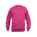Sweatshirt professionnel rose mixte CLIQUE col rond BASIC ROUNDNECK
