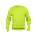 Sweatshirt professionnel vert pomme mixte CLIQUE col rond BASIC ROUNDNECK