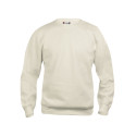 Sweatshirt professionnel mixte écru CLIQUE col rond BASIC ROUNDNECK