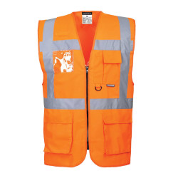 Gilet Haute Visibilité multi-poches orange	