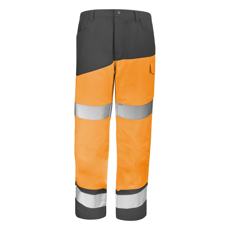 Pantalon travail orange fluo