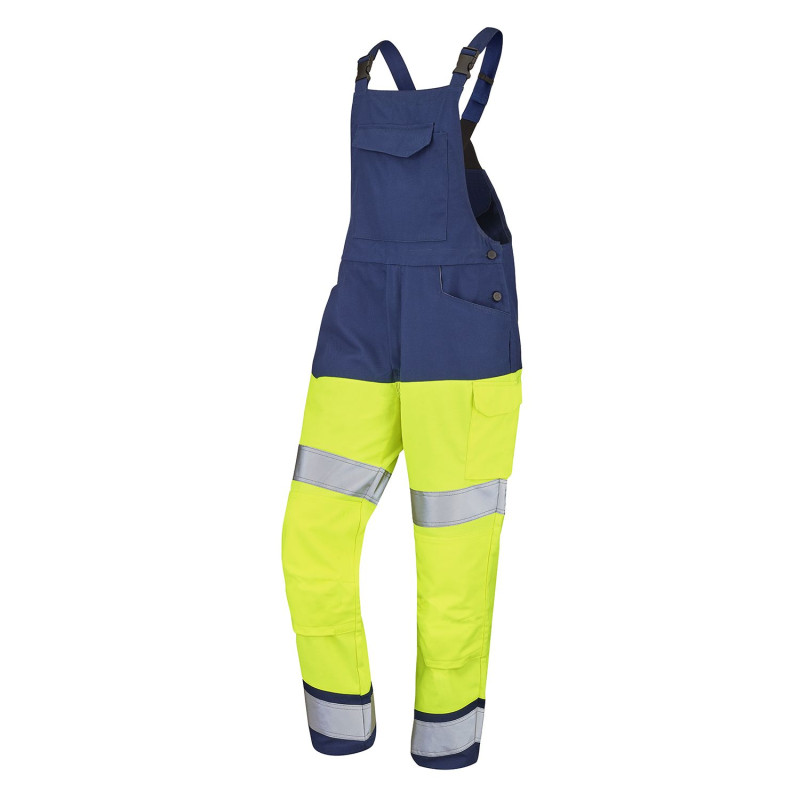 Salopette Haute Visibilité Homme BWOLF Jinx - Bandes Réfléchissantes Bleu Travail Multi-Poches