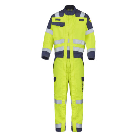 Combinaison double zip atex haute visibilite