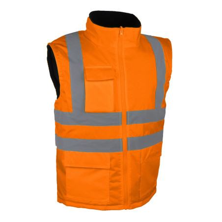 Gilet de sécurité vert avec bandes réfléchissantes T2S