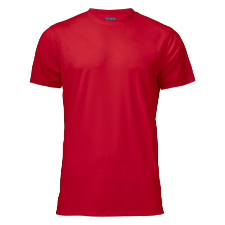 t shirt travail rouge homme