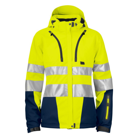 Veste De Sécurité Haute Visibilité Hiver - Coupe-Vent Imperméable Avec Bandes Réfléchissantes - Travail Autoroute, Port - Taille L