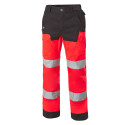 Pantalon haute visibilité rouge fluo