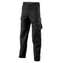 Pantalon pro de travail stretch sans poches genoux Chinook Lafont Collection Stone noir