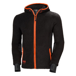 Polaire travail noire capuche