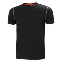 Tee shirt de travail noir 100% coton Helly Hansen Workwear modèle OXFORD	