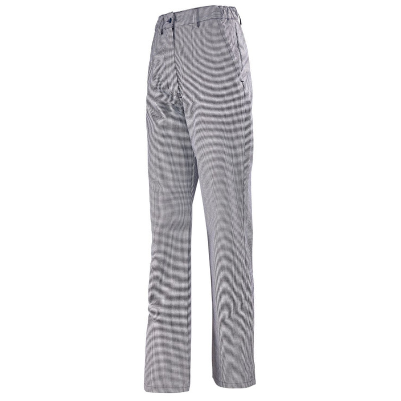 Pantalon de cuisine femme pied de poule