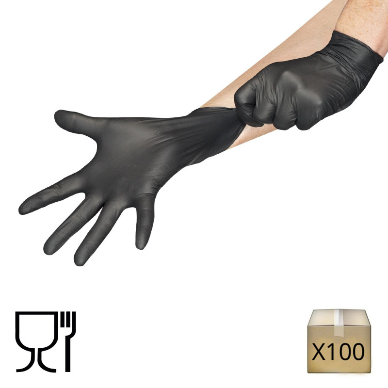 Gants jetables Nitrile GM009* Unigloves Non poudrés, taille M x 100 gants