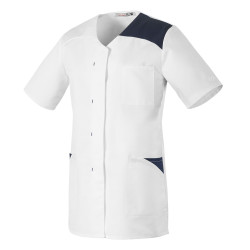 Tunique médicale MC femme FLavie Robur blanc bleu