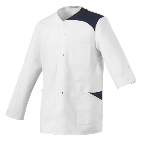 Tunique médicale ML homme FLAVIEN Robur blanc bleu Tunique médicale ML homme FLAVIEN Robur blanc bleu