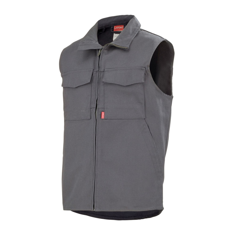 Gilet pro sans métal Lafont GRANIT Work Collection gris acier