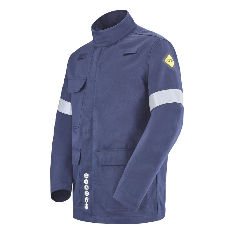 Cepovett Veste De Travail Bugatti Bleu - Tissu Résistant 300g, Tailles 0 à 7