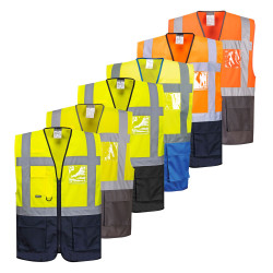 3104 security gilet Presse CCTV multi-poches gilet sécurité haute