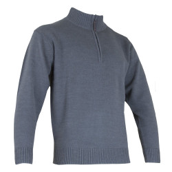 Pull col camionneur zippée LMA gris