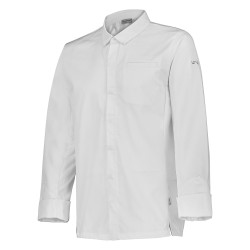 veste cuisine chemise homme blanche	