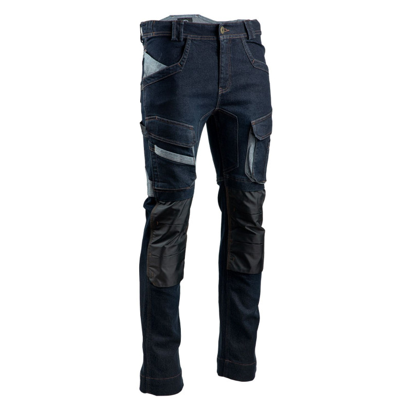 Pantalon de travail multipoches Denim Stretch SEATTLE, LMA 