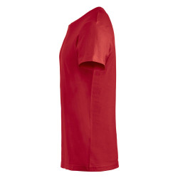 T-Shirt pro Clique 100% coton rouge à manches courtes