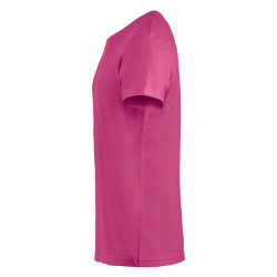 T-Shirt pro Clique 100% coton rose manches courtes