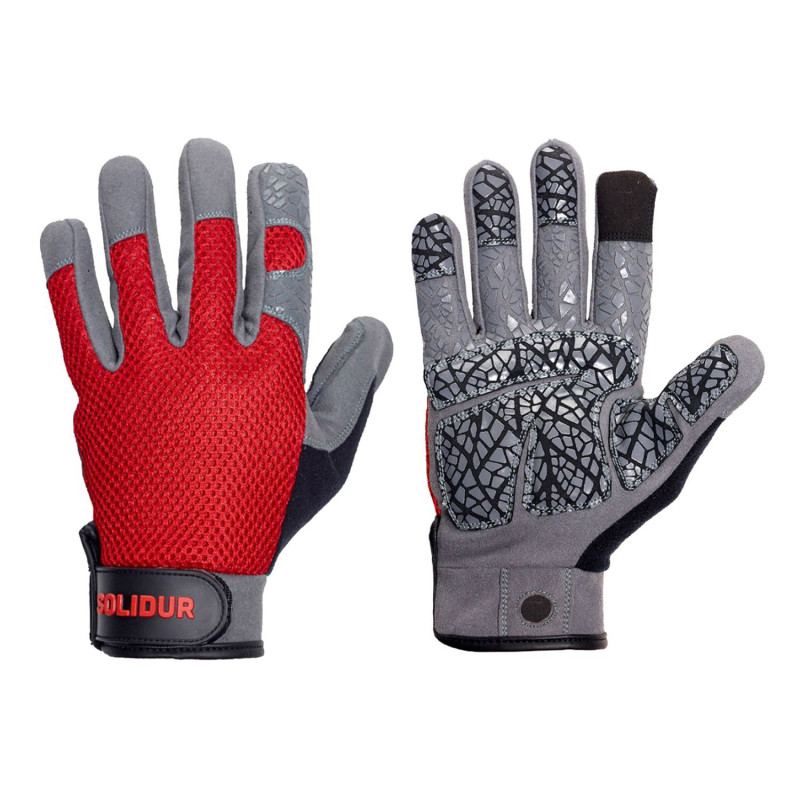 Gants de travail cuir Solidur FRMAGF - Marron / Noir – MODAPRO FRANCE