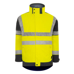 Parka de signalisation T2S imperméable NEPAL jaune hivi