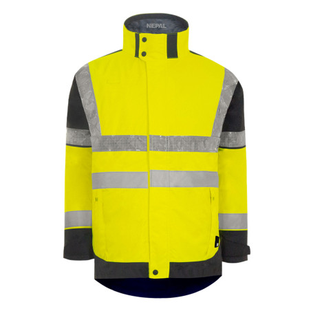 Parka de signalisation T2S imperméable NEPAL jaune hivi